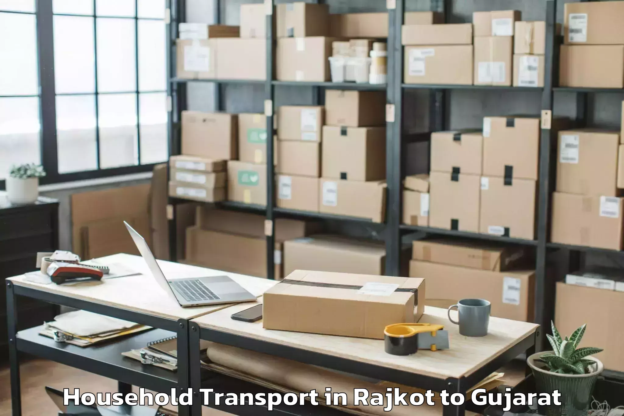 Book Rajkot to Ahmedabad Airport Amd Household Transport Online